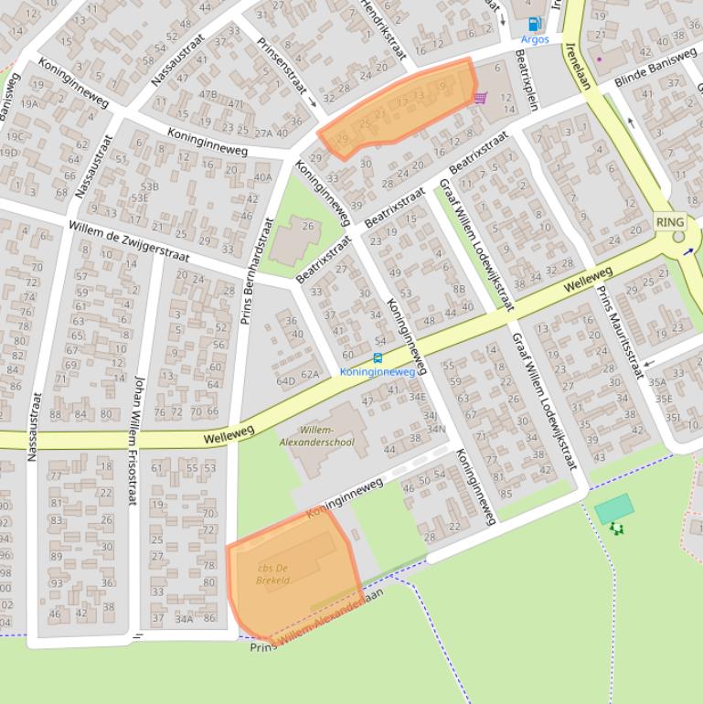 Kaart van postcodegebied 7462GS.