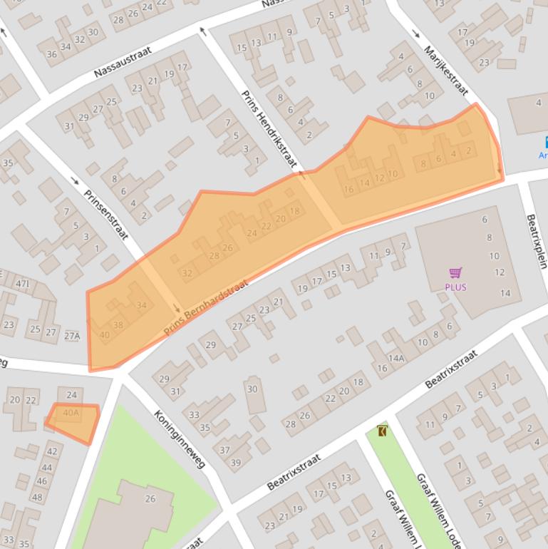 Kaart van postcodegebied 7462GT.