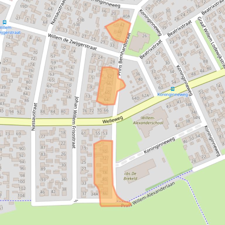 Kaart van postcodegebied 7462GV.