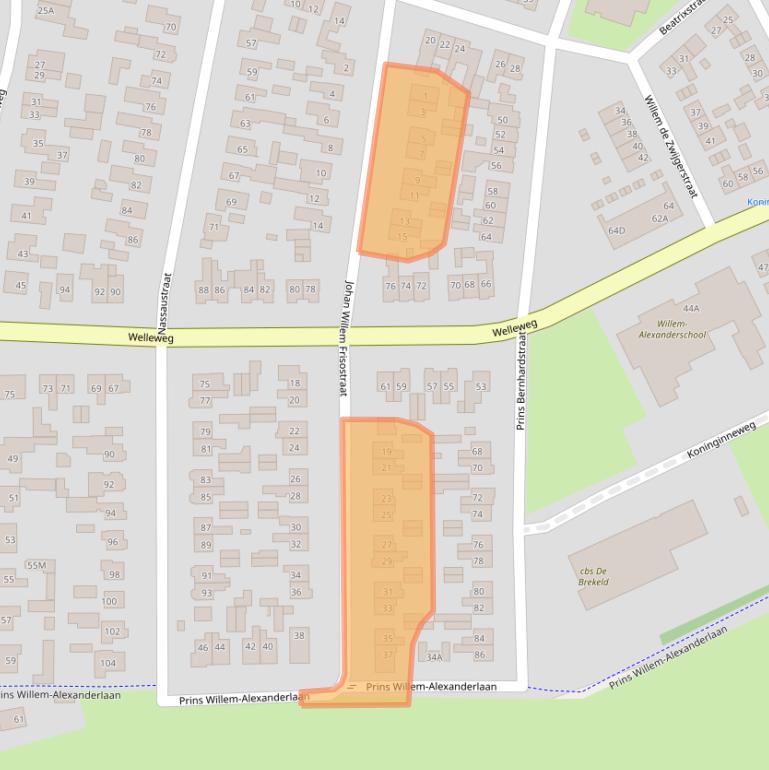 Kaart van postcodegebied 7462GW.