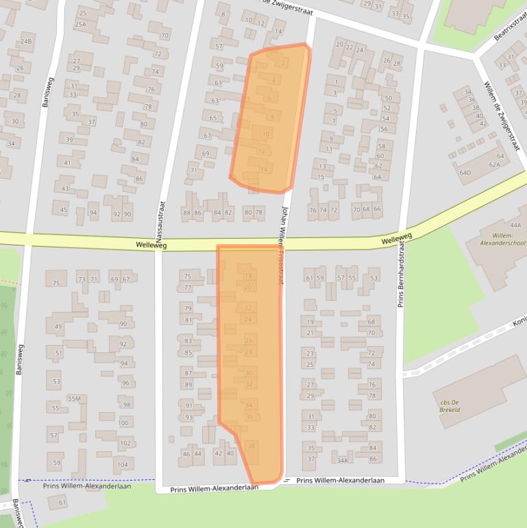 Kaart van postcodegebied 7462GX.