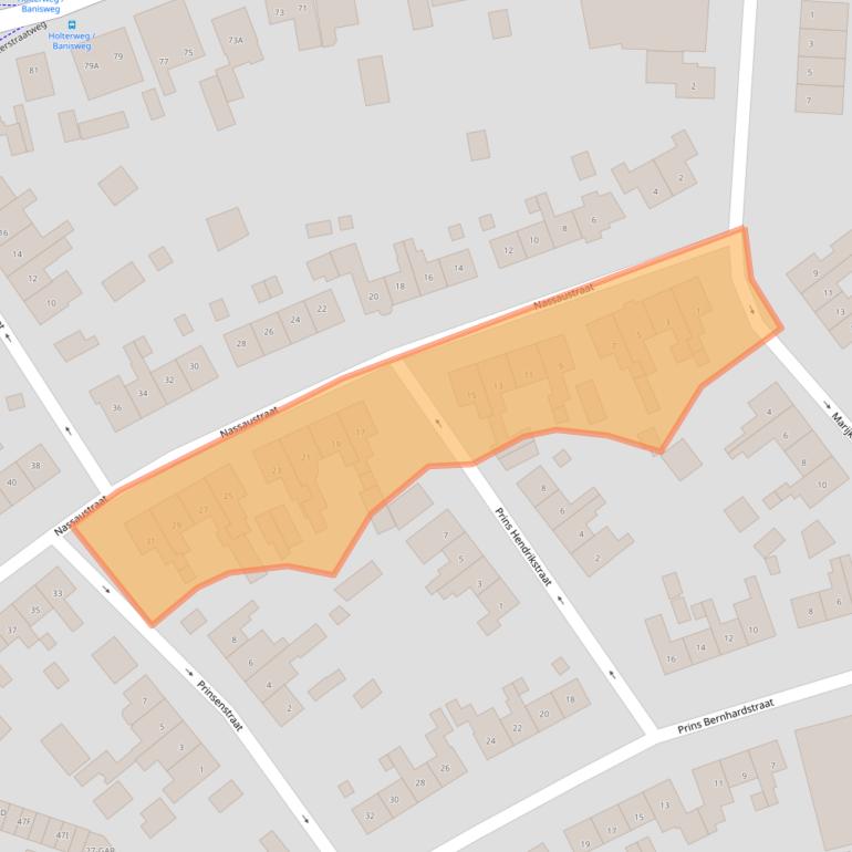 Kaart van postcodegebied 7462HA.