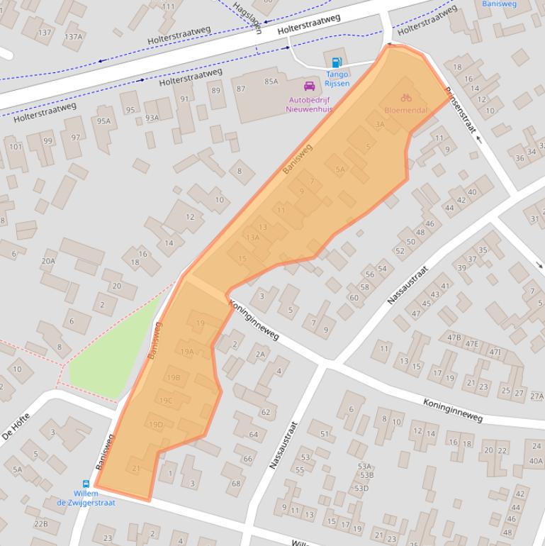 Kaart van postcodegebied 7462HW.