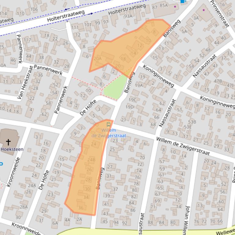 Kaart van postcodegebied 7462HZ.