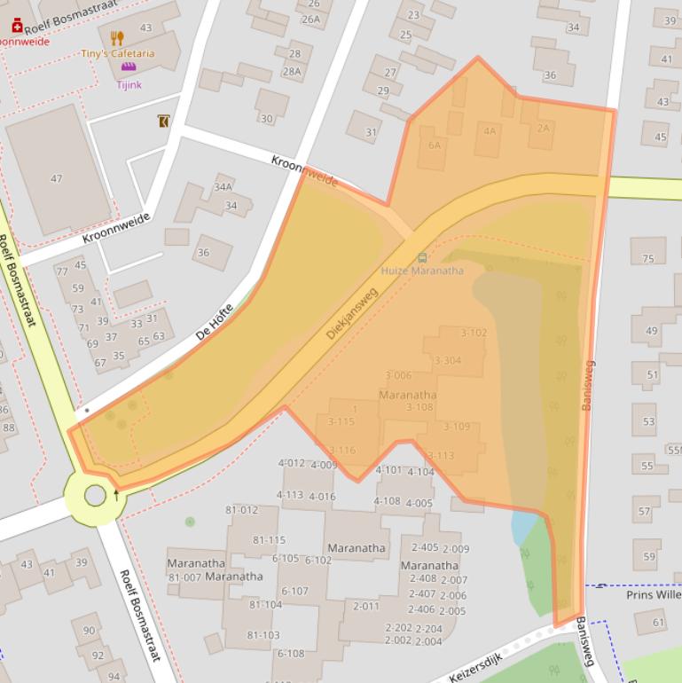 Kaart van postcodegebied 7462JD.