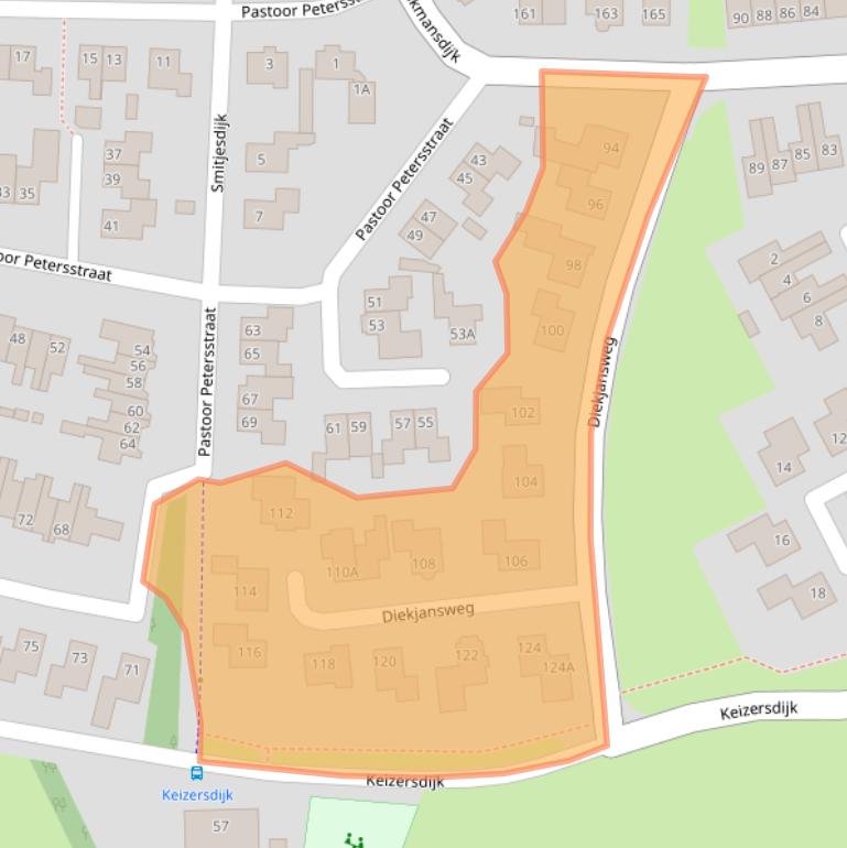 Kaart van postcodegebied 7462JJ.