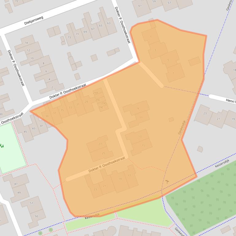 Kaart van postcodegebied 7462JP.