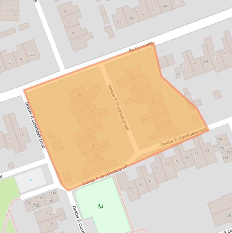 Kaart van postcodegebied 7462JS.