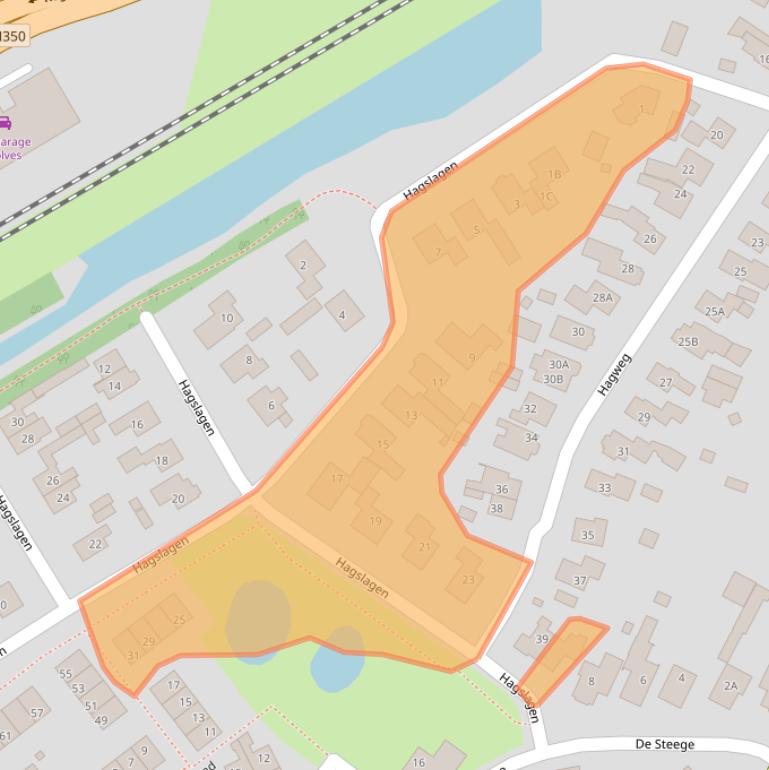 Kaart van postcodegebied 7462KA.