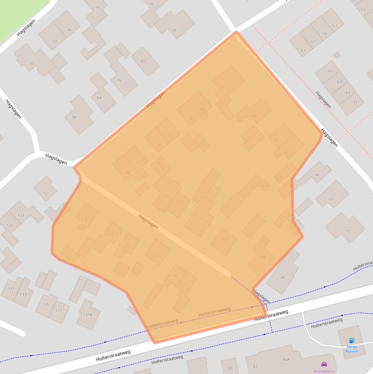 Kaart van postcodegebied 7462KC.