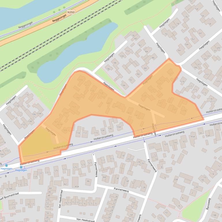 Kaart van postcodegebied 7462KD.