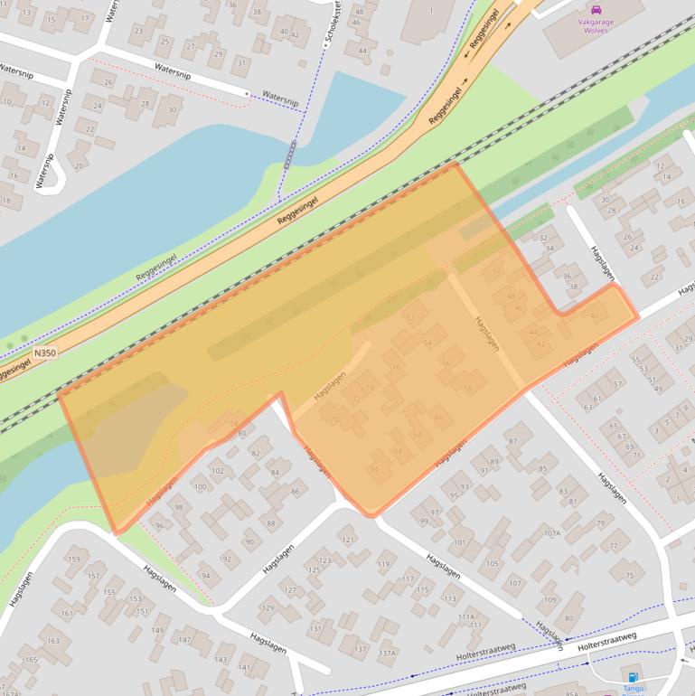 Kaart van postcodegebied 7462KG.