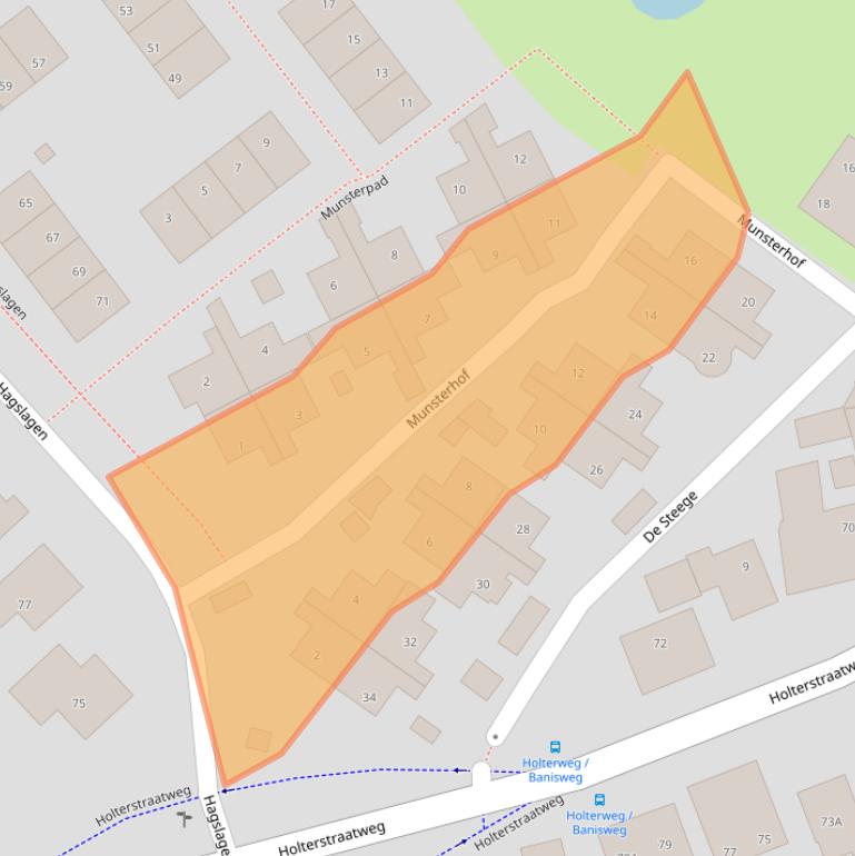 Kaart van postcodegebied 7462KN.