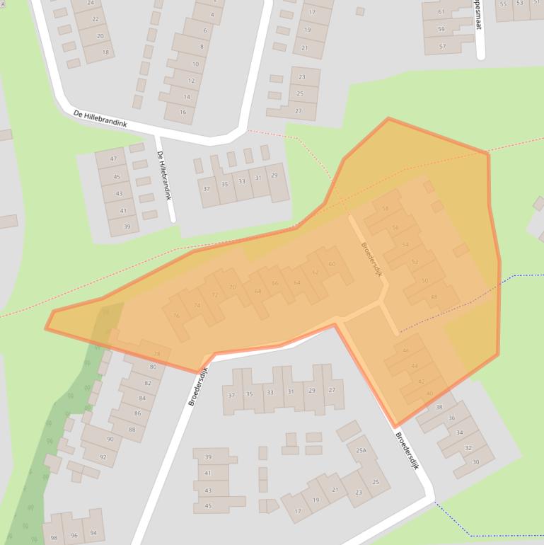 Kaart van postcodegebied 7462LD.