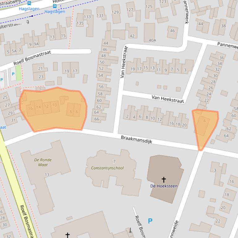 Kaart van postcodegebied 7462LV.