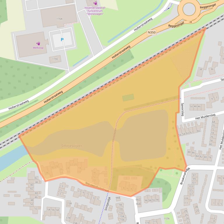 Kaart van postcodegebied 7462ML.