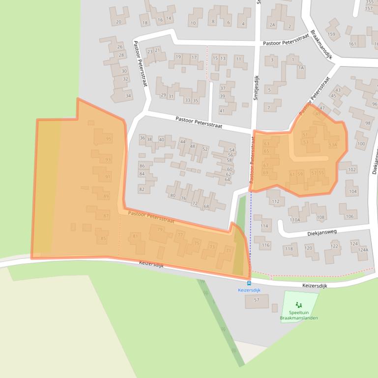 Kaart van postcodegebied 7462MX.