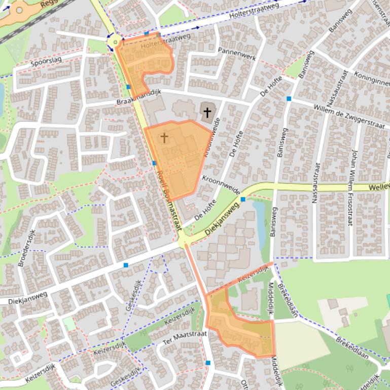 Kaart van postcodegebied 7462MZ.