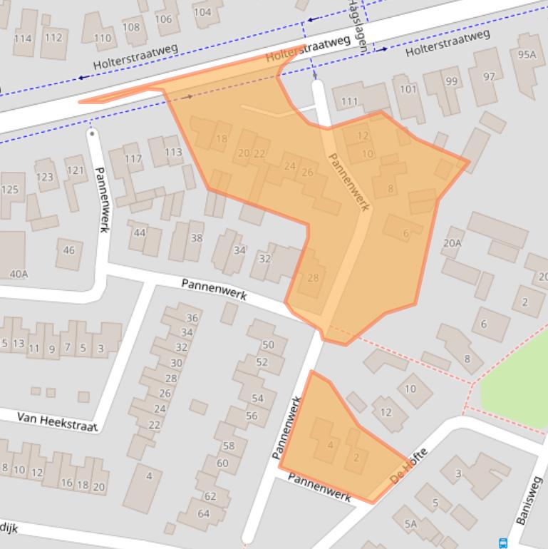 Kaart van postcodegebied 7462NA.