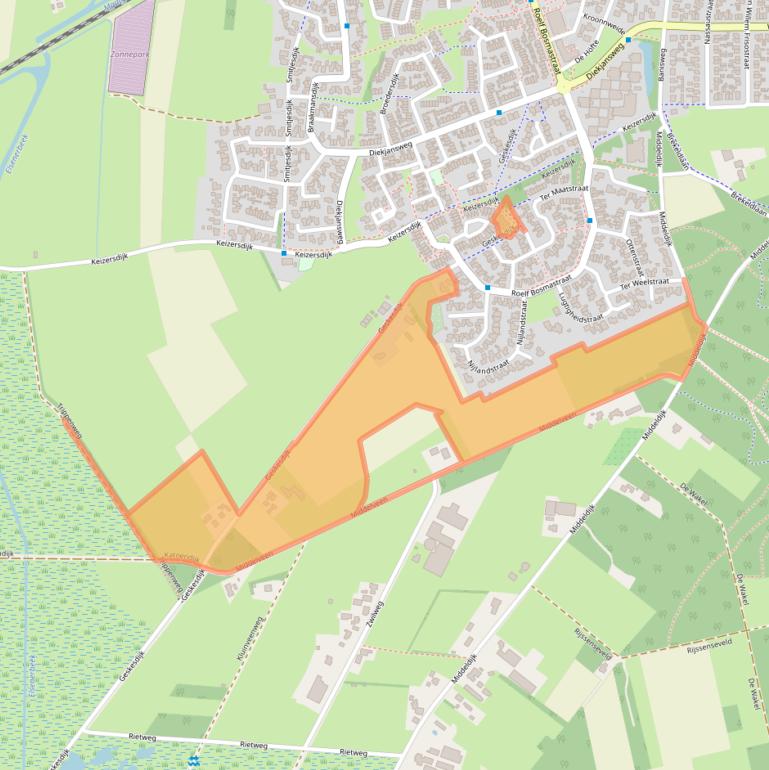 Kaart van postcodegebied 7462PH.