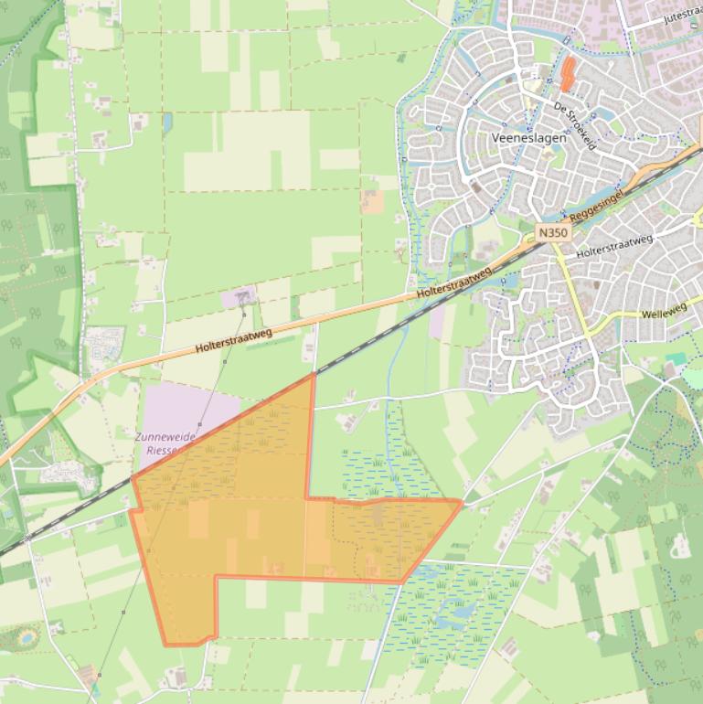 Kaart van postcodegebied 7462PJ.