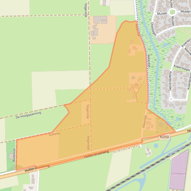 Kaart van postcodegebied 7462PP.