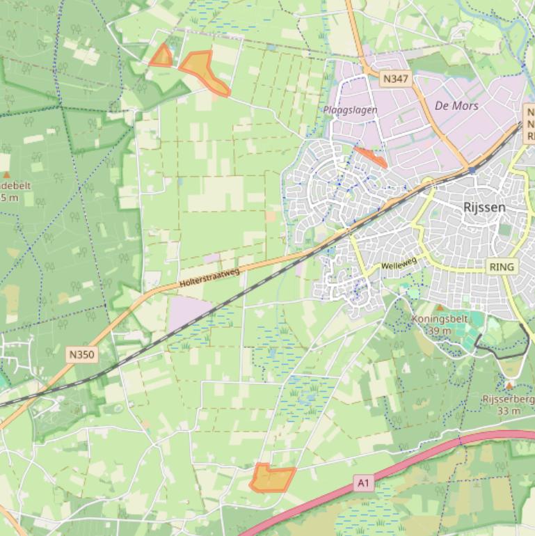 Kaart van postcodegebied 7462PW.