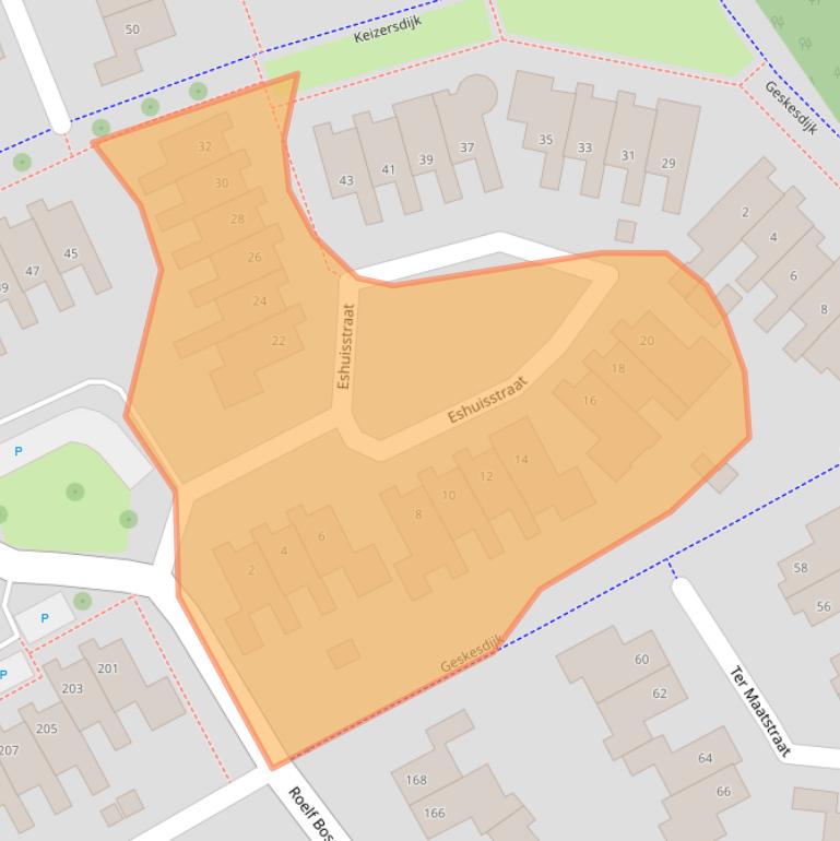 Kaart van postcodegebied 7462RA.