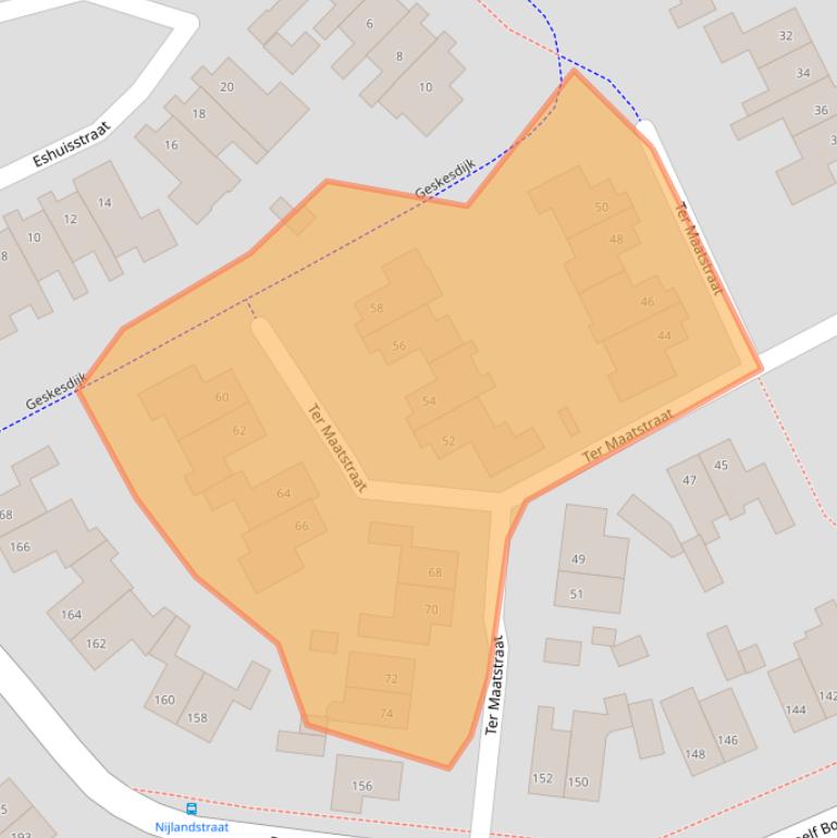 Kaart van postcodegebied 7462RD.