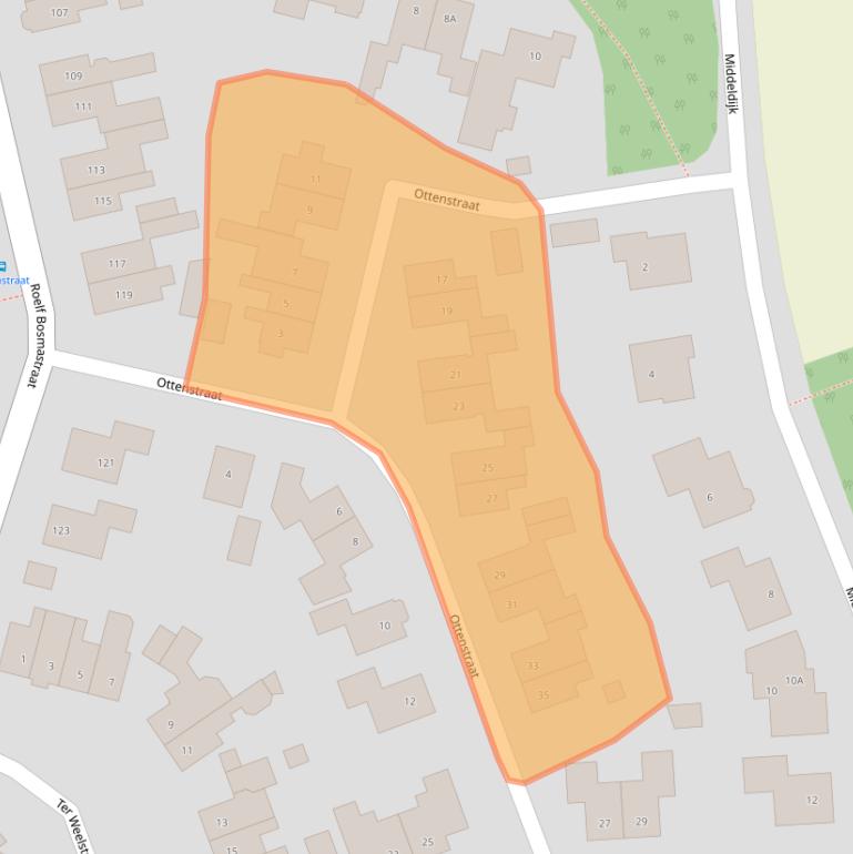 Kaart van postcodegebied 7462RS.