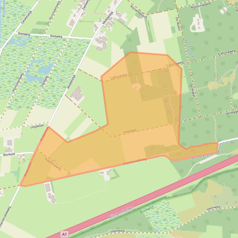 Kaart van postcodegebied 7462ST.