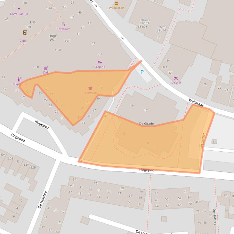 Kaart van postcodegebied 7462TB.