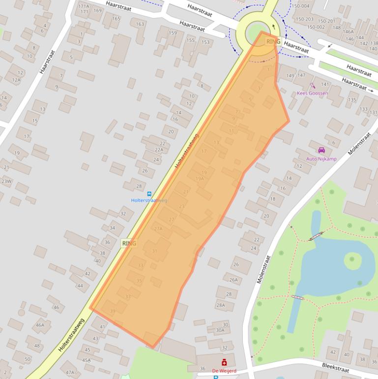 Kaart van postcodegebied 7462TS.