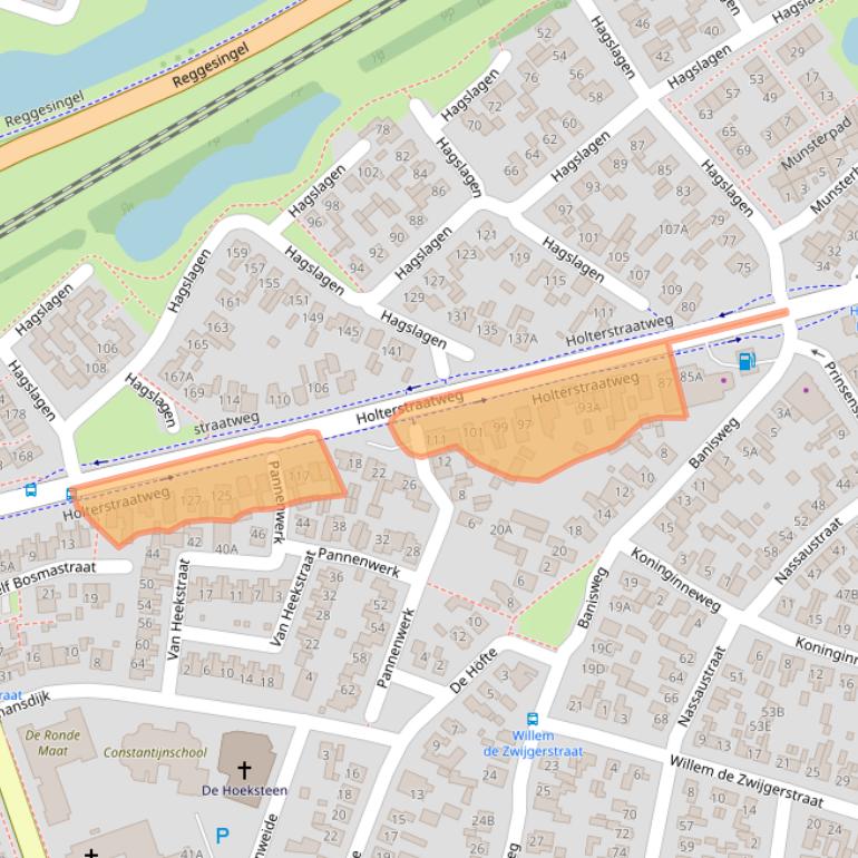 Kaart van postcodegebied 7462TV.