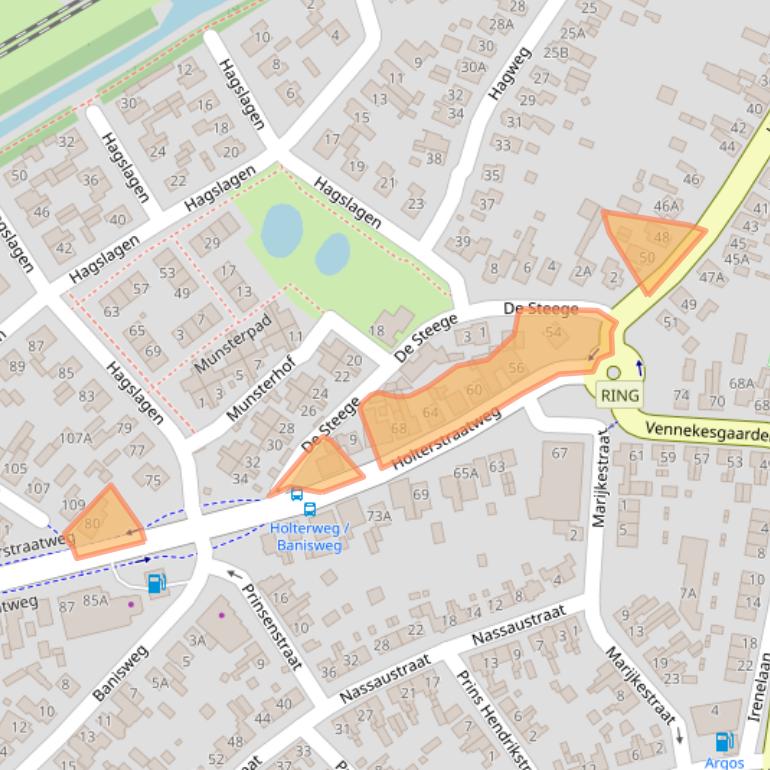 Kaart van postcodegebied 7462TX.