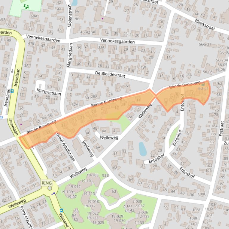 Kaart van postcodegebied 7462VH.