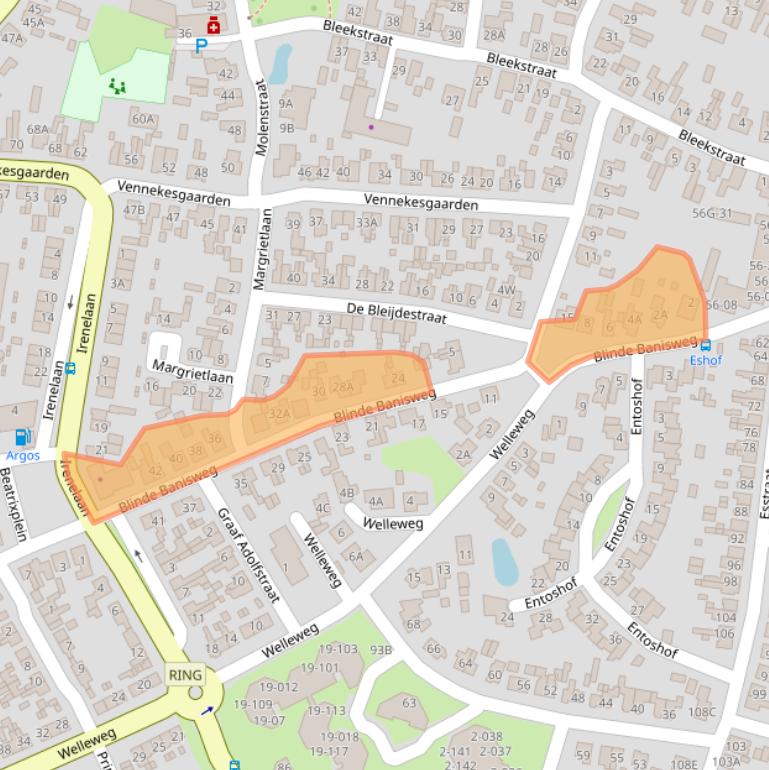 Kaart van postcodegebied 7462VJ.