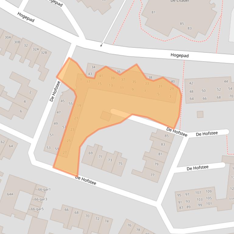 Kaart van postcodegebied 7462WE.