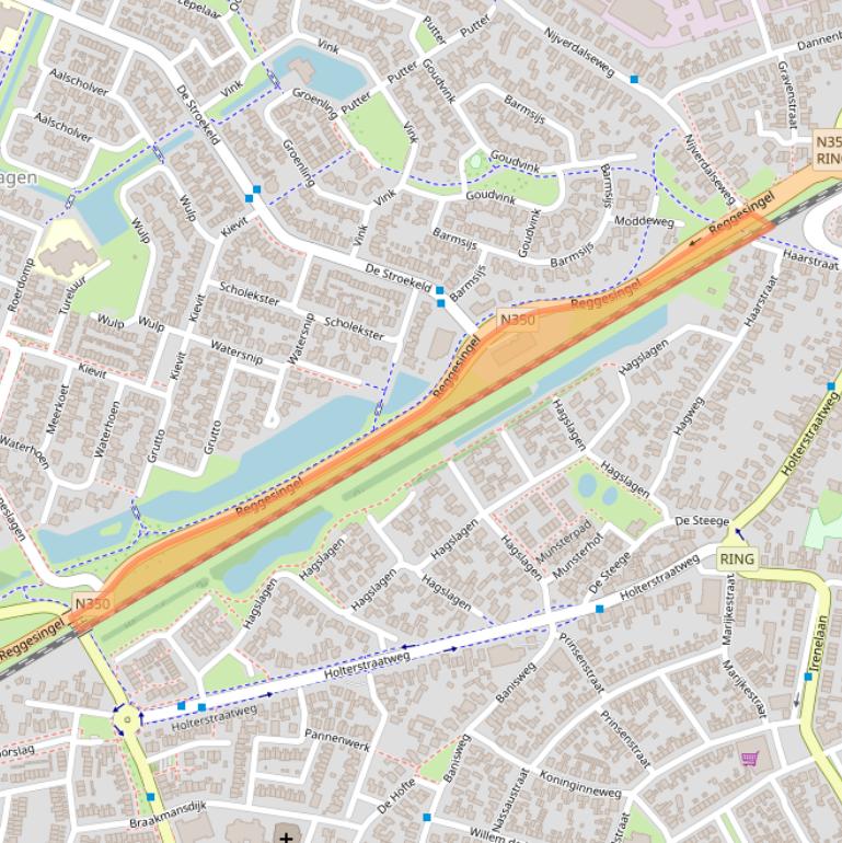 Kaart van postcodegebied 7462XA.