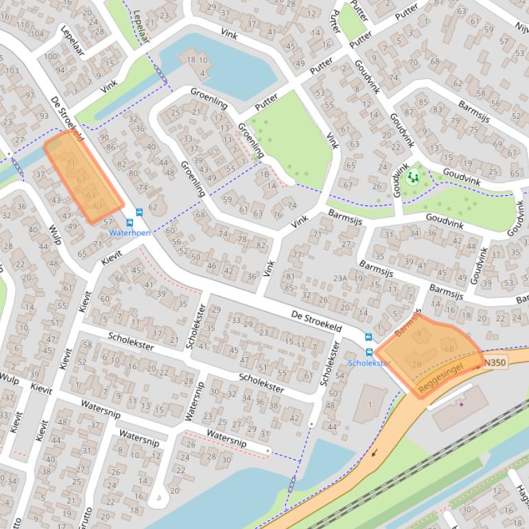 Kaart van postcodegebied 7462ZB.