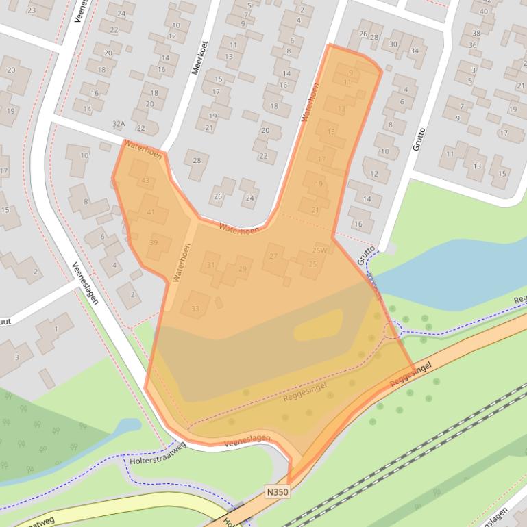 Kaart van postcodegebied 7462ZC.