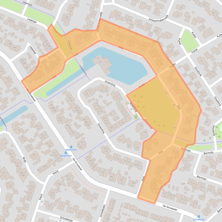 Kaart van postcodegebied 7463BG.