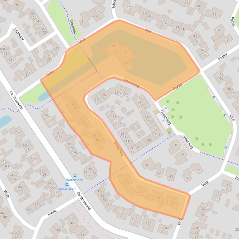 Kaart van postcodegebied 7463BJ.