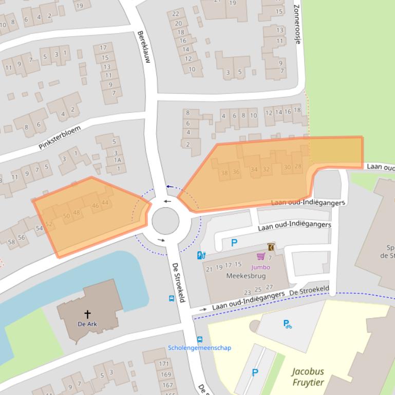 Kaart van postcodegebied 7463CC.