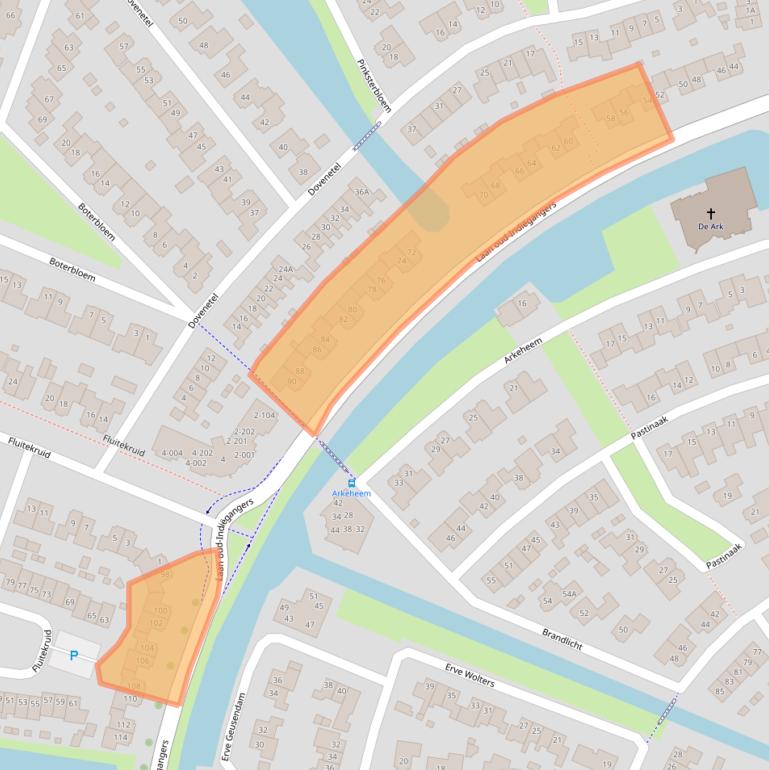 Kaart van postcodegebied 7463CD.