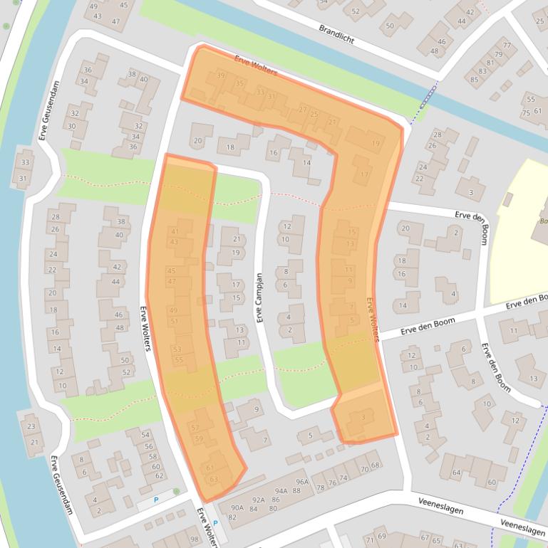 Kaart van postcodegebied 7463CP.