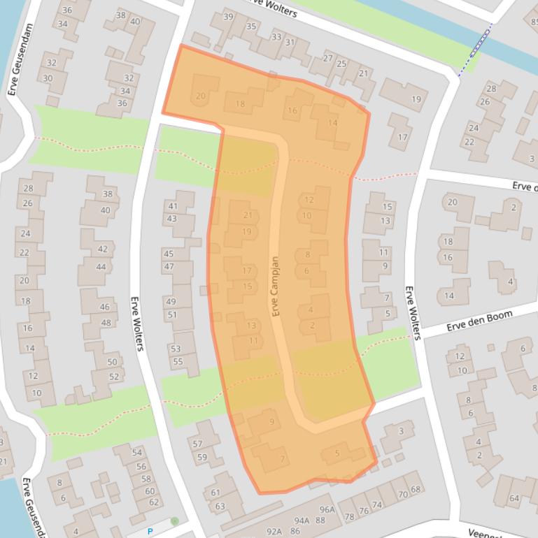 Kaart van postcodegebied 7463CT.