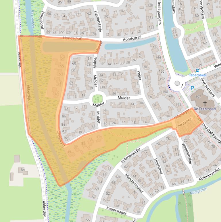 Kaart van postcodegebied 7463DB.