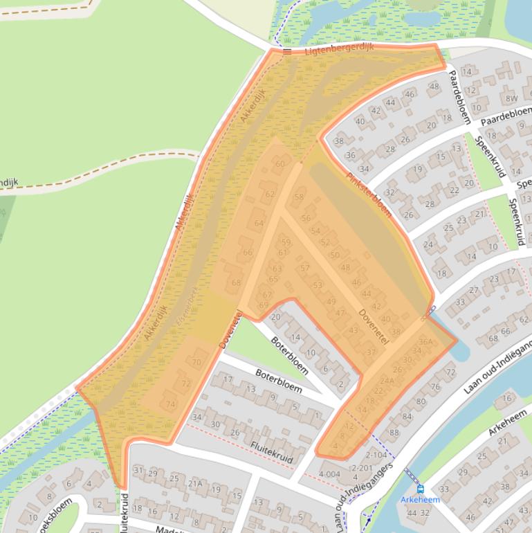 Kaart van postcodegebied 7463EG.