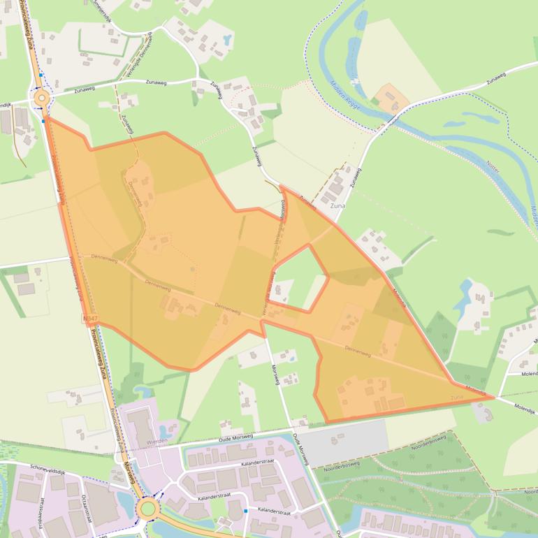 Kaart van postcodegebied 7466PC.